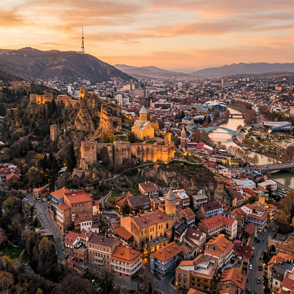 Панорама с крепостью Нарикала